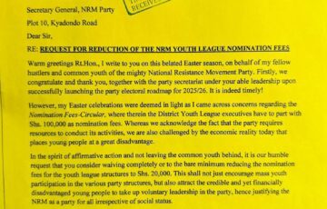 Kidega Secures Removal/Reduction of Nomination Fees for more Youth participation in Leadership