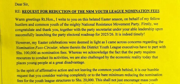 Kidega Secures Removal/Reduction of Nomination Fees for more Youth participation in Leadership